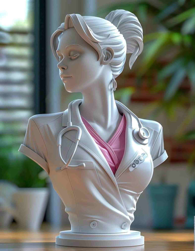 Custom 3D Sculpture Woman, Elegant 3D printed Woman Bust Sculpture – Modern Art Decor, Custom  3D Gifts, 3D Sculpt Art for Room Décor