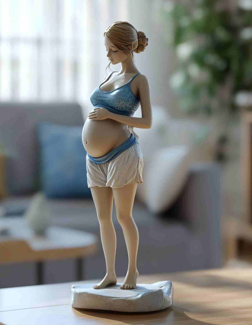 Pregnancy Sculpture – Custom 3D Figurine Keepsake for Expectant Mothers