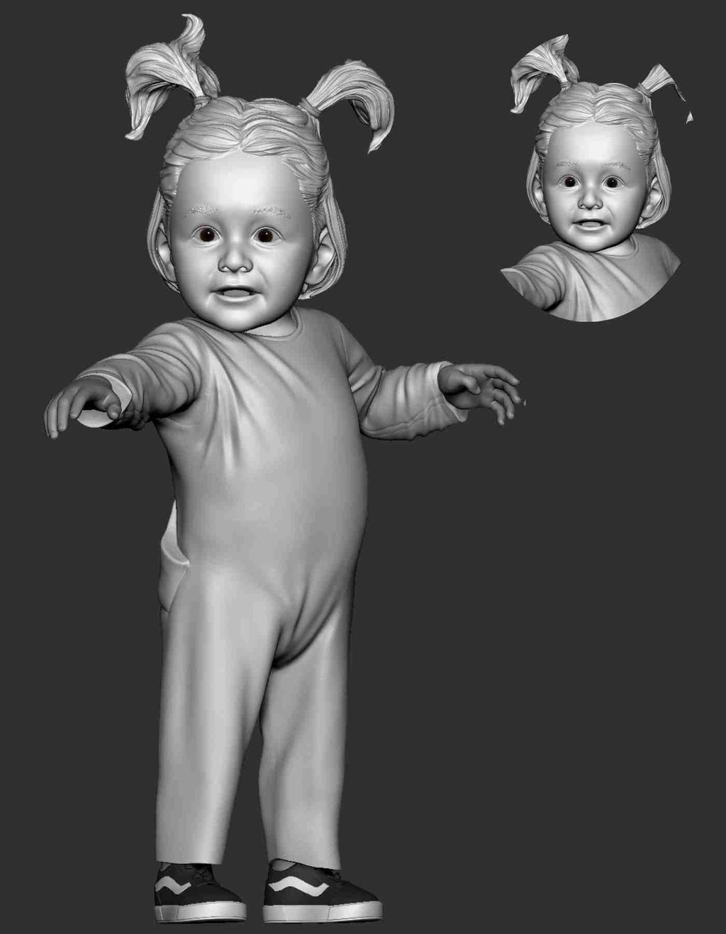 Digital Sculpture- Custom made and 3D print ready