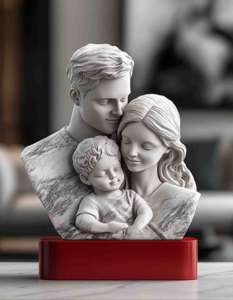 Custom Family sculpture ( Bust), Custom 3D Bust sculpt family, Personalized Custom 3D family Sculpt, 3D Sculpt of family