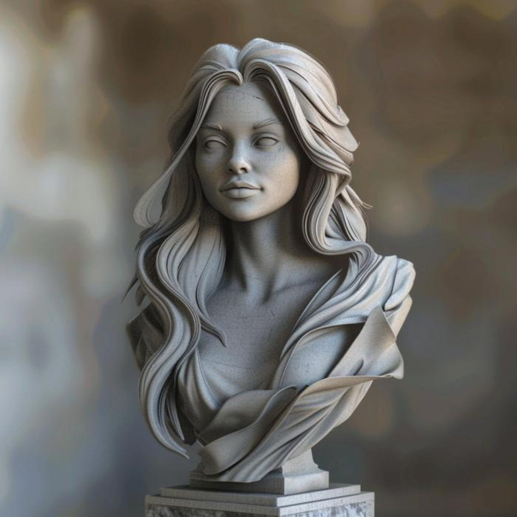 Custom 3D Sculpture Woman, Elegant 3D printed Woman Sculpture – Modern Art Decor, Custom  3D Gifts, 3D Sculpt Art for Room Décor