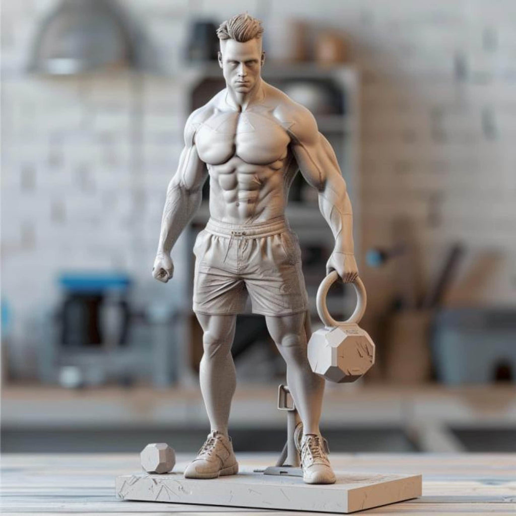 Custom Gym Gifts / Custom Bodybuilding Sculpture, Fitness Sculpt, ManCave Art, Gift for him, gym lover gift, custom 3d printed Gym gift