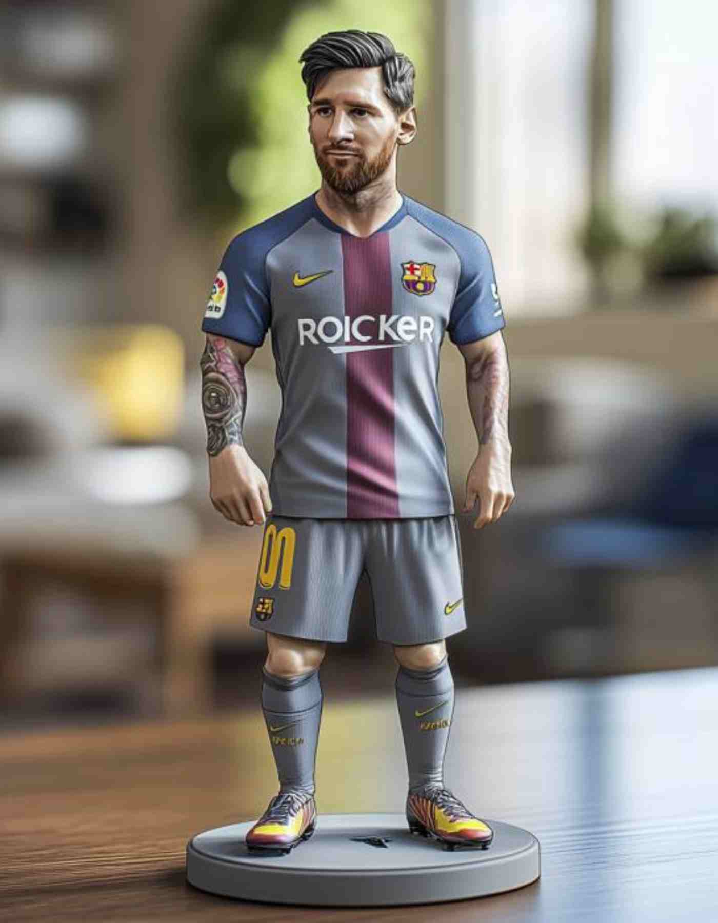 Messi Customize Picture Custom Messi Sculpture :3D Sculpted & 3D printed in any pose you choose ...