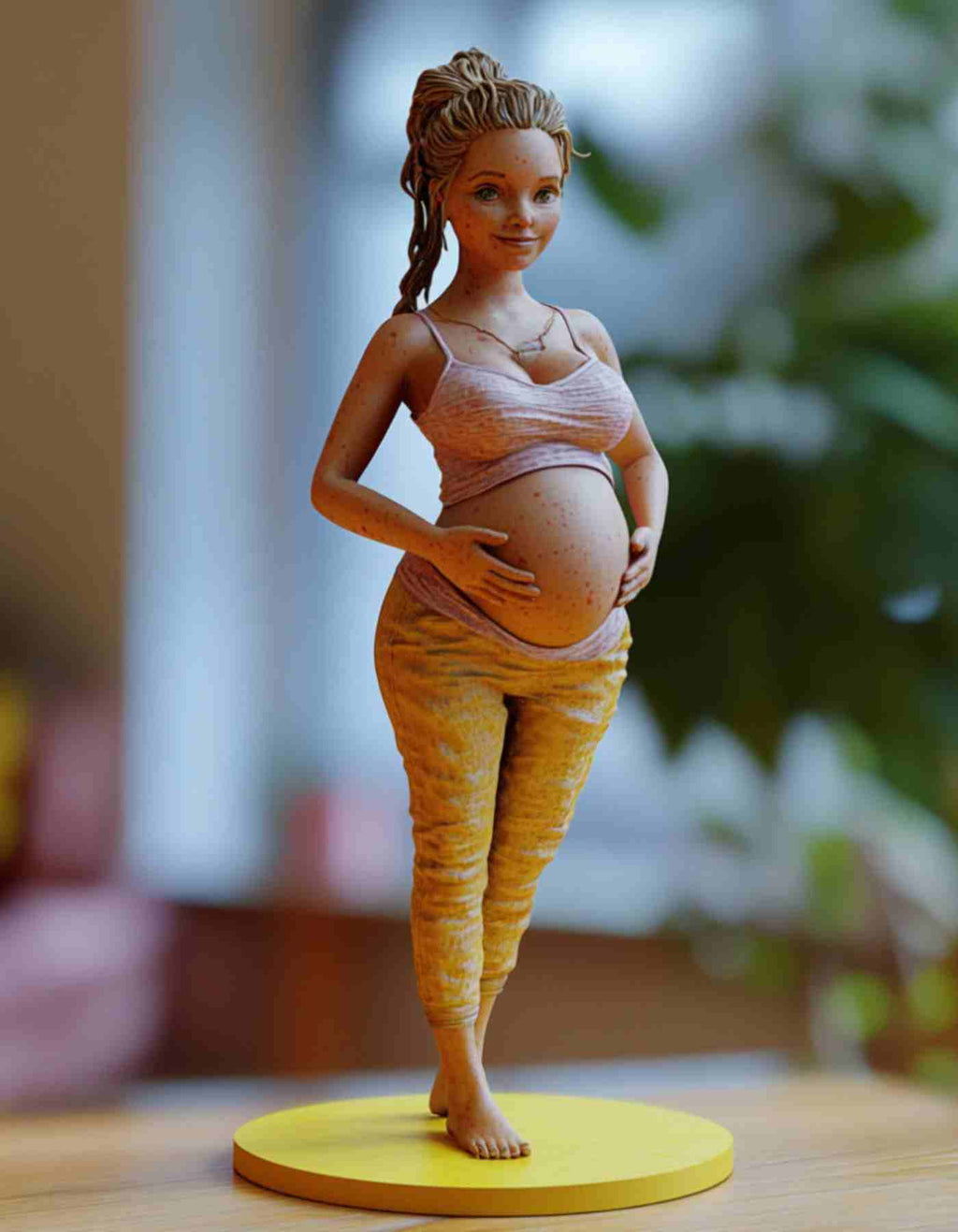 Pregnancy Sculpture – Custom 3D Figurine Keepsake for Expectant Mothers