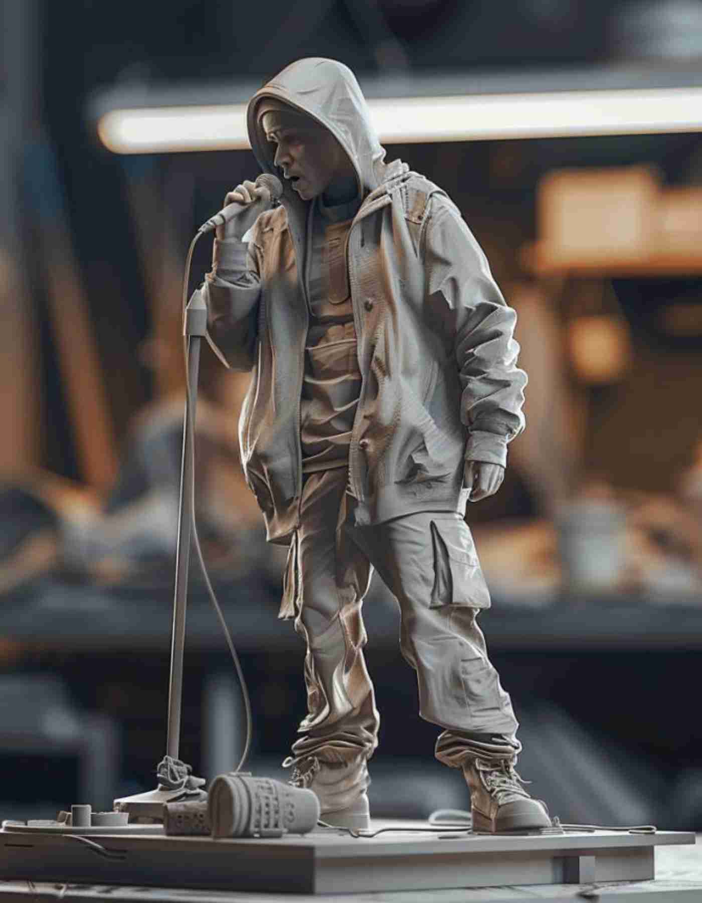 Music Rapper Figure Hip hop action figures: Custom made Rapper Sculptures – Artmellows 3D
