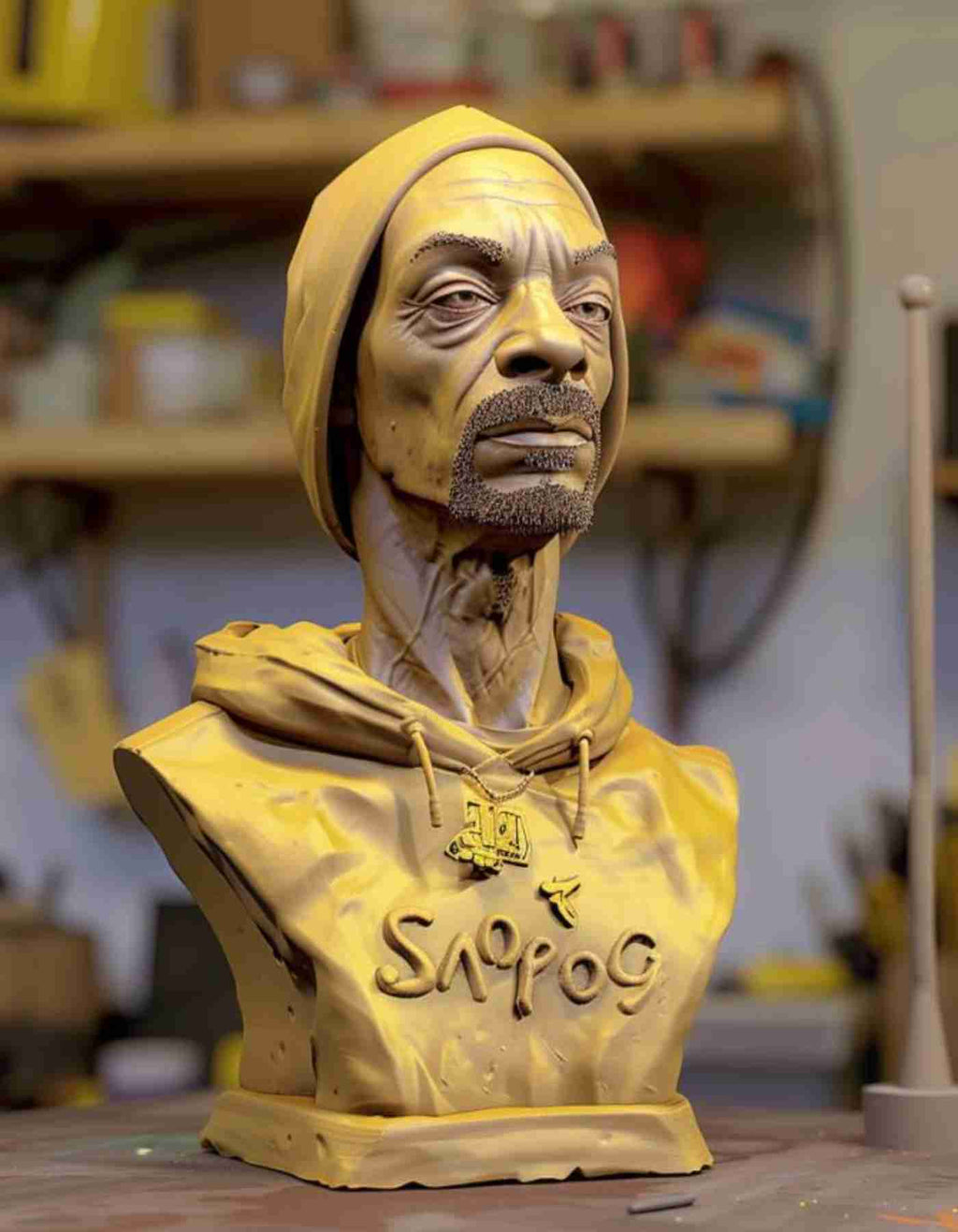 Rapper Figurine:  Custom Made 3d Printed rapper BUST sculpture