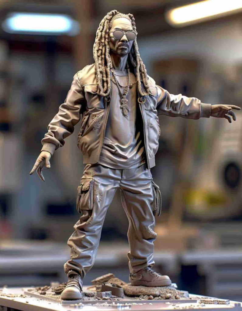 Rapper Sculpture, Full figurine, Hip hop fan Gifts, Custom Made 3d Printed rapper sculpt / 3d printed Full Figurine /gift for rapper fans/