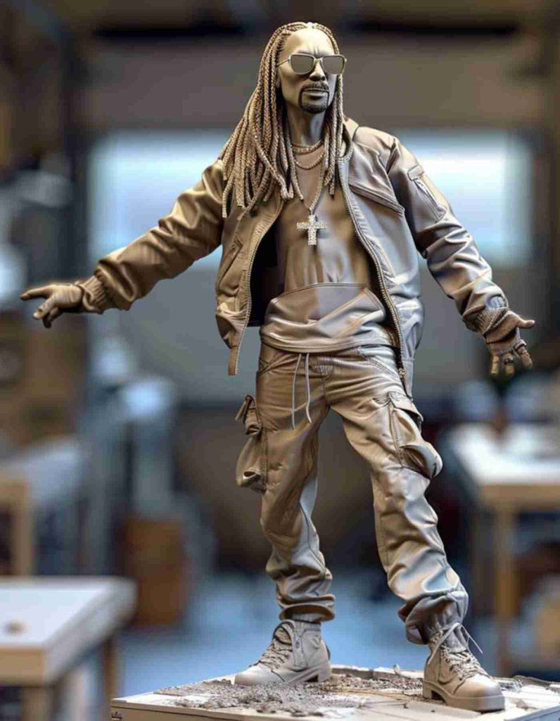 Rapper Sculpture, Full figurine, Hip hop fan Gifts, Custom Made 3d Printed rapper sculpt / 3d printed Full Figurine /gift for rapper fans/
