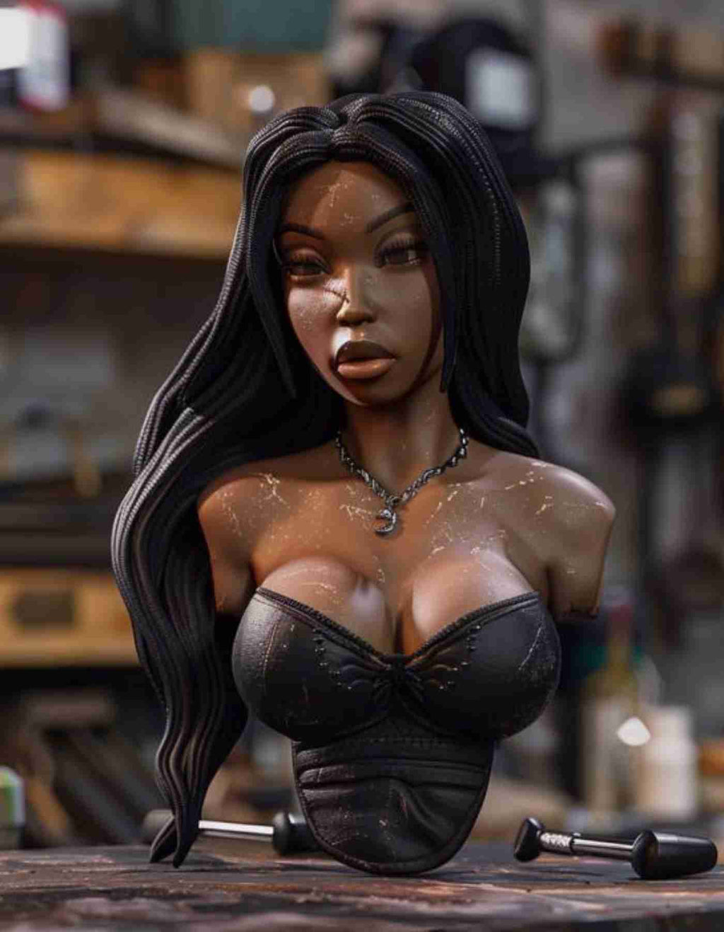 Rapper Figurine:  Custom Made 3d Printed rapper BUST sculpture