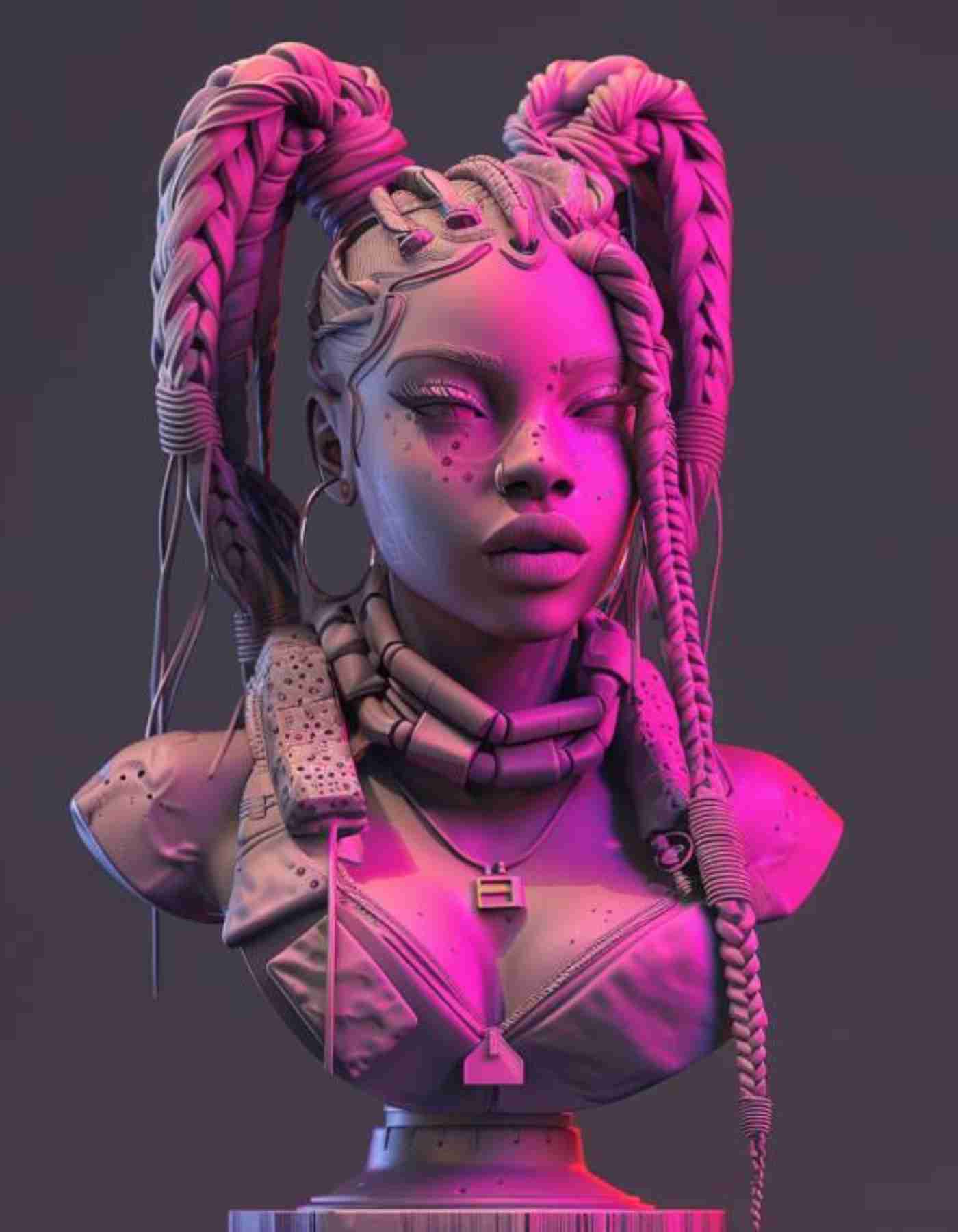 Rapper Figurine:  Custom Made 3d Printed rapper BUST sculpture