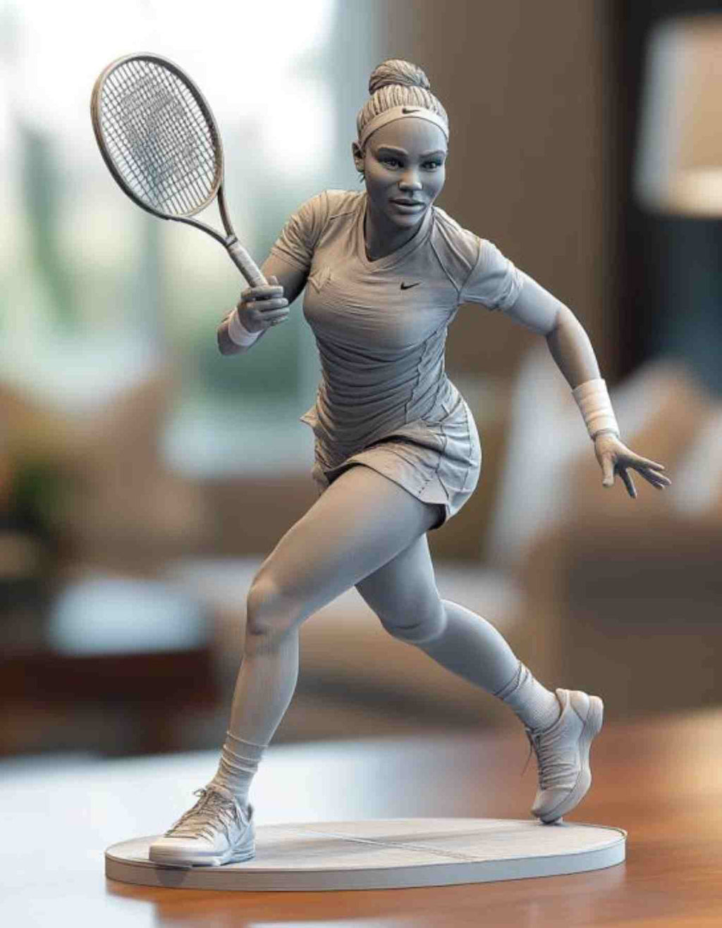 Custom tennis gifts sculpted and 3D printed in any pose